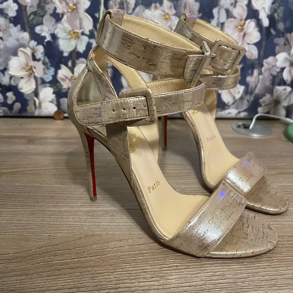 CHRISTIAN LOUBOUTIN Liege Pepite Multipot 100 Sandals - Picture 1 of 5